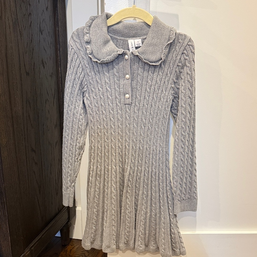 Janie and Jack Gray Knit Dress